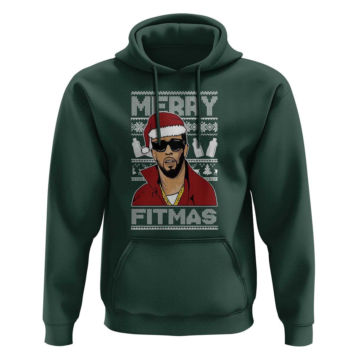Funny Dirty Santa Diddy Merry Fitmas Hoodie