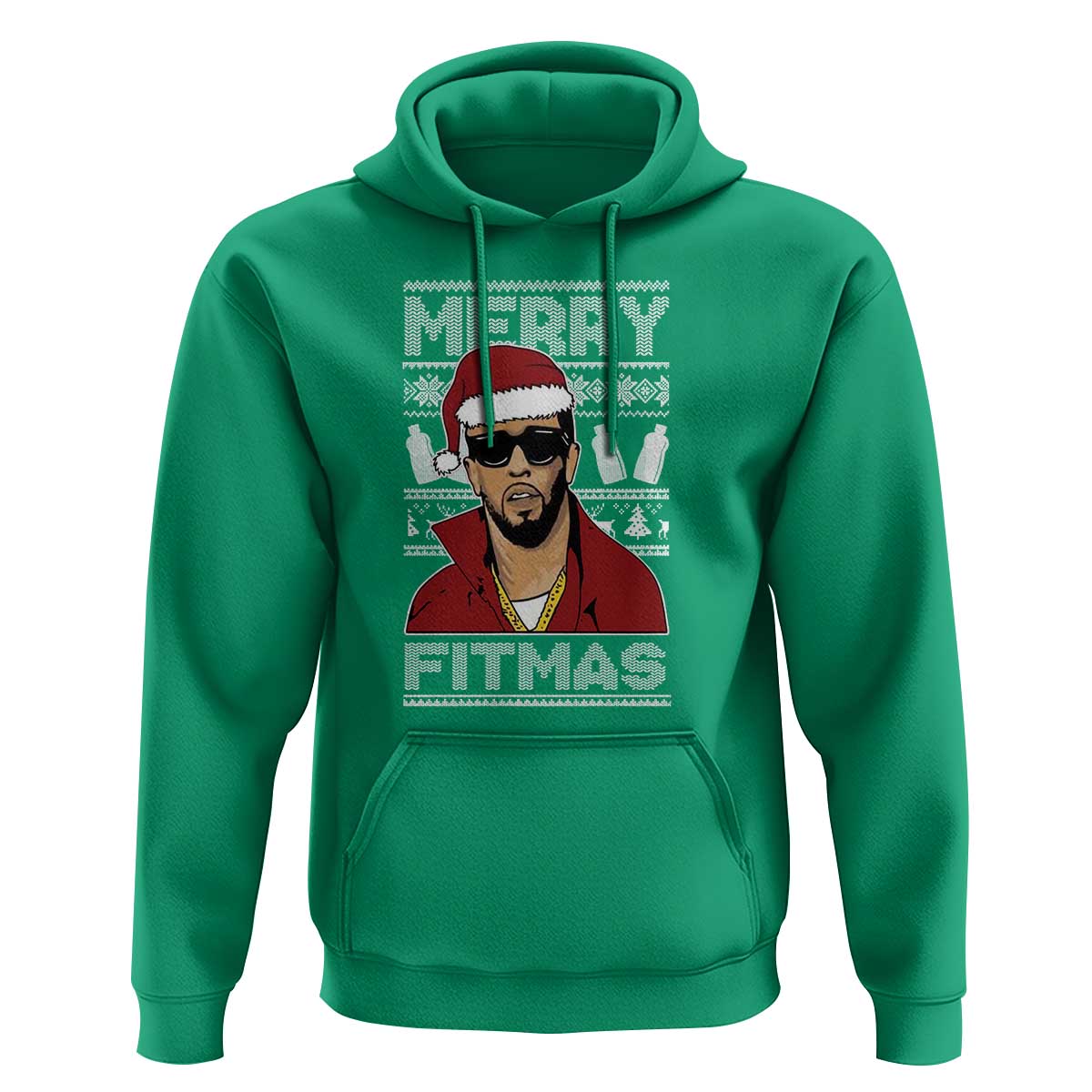 Funny Dirty Santa Diddy Merry Fitmas Hoodie