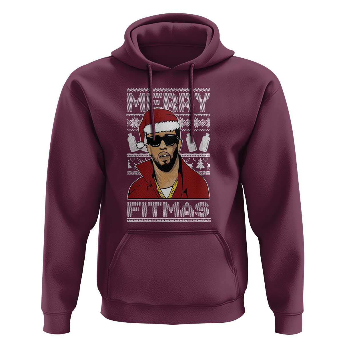 Funny Dirty Santa Diddy Merry Fitmas Hoodie
