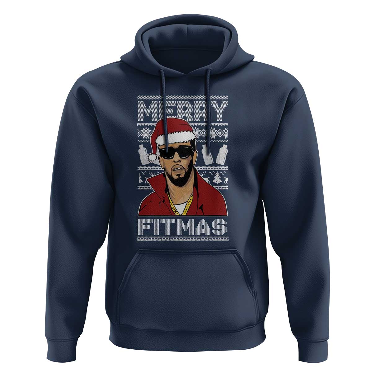 Funny Dirty Santa Diddy Merry Fitmas Hoodie