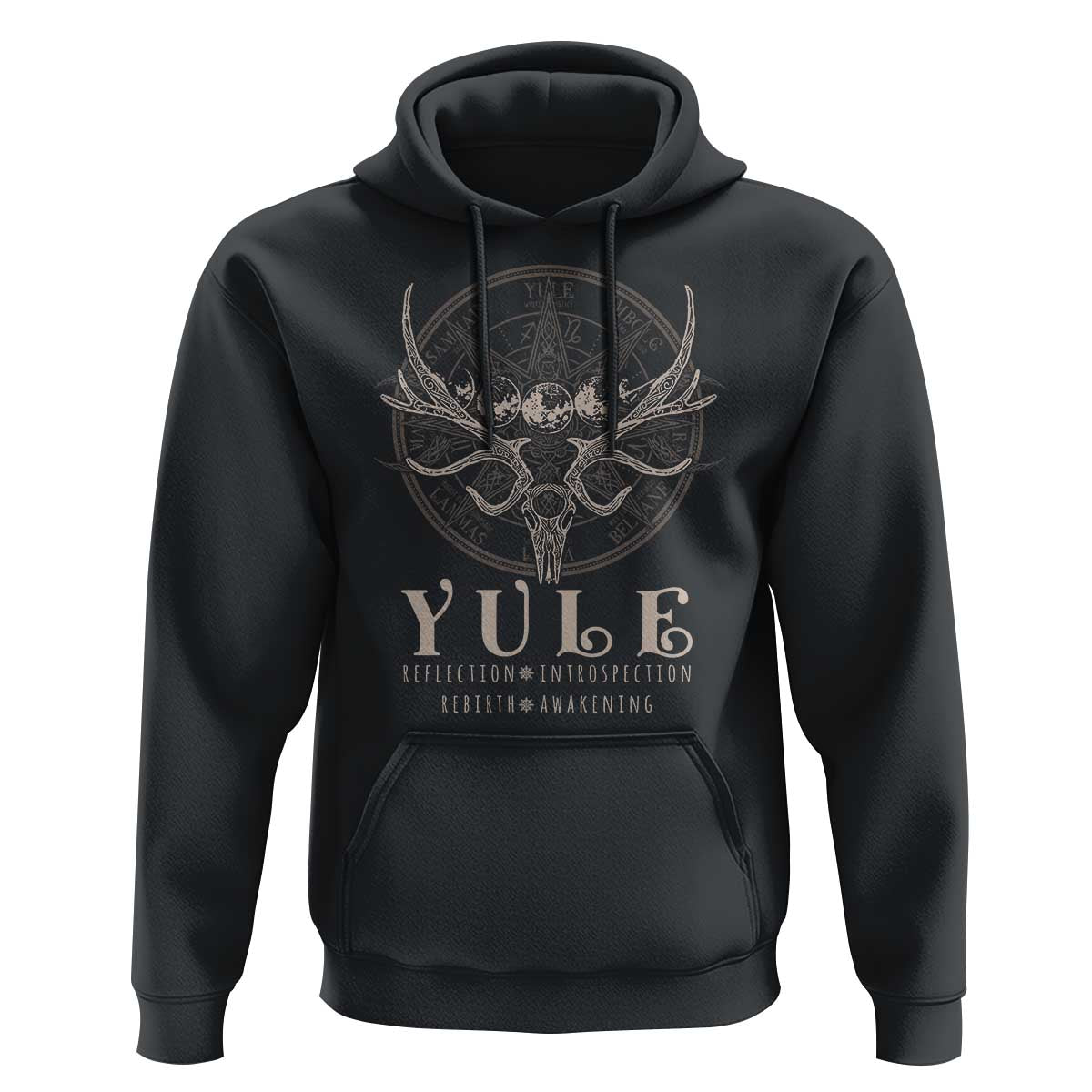 Yule Pagan Hoodie Reflection Instrospection Rebirth Awakening