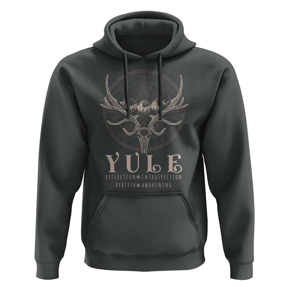 Yule Pagan Hoodie Reflection Instrospection Rebirth Awakening