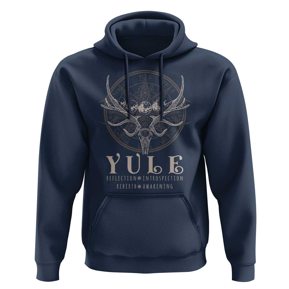 Yule Pagan Hoodie Reflection Instrospection Rebirth Awakening