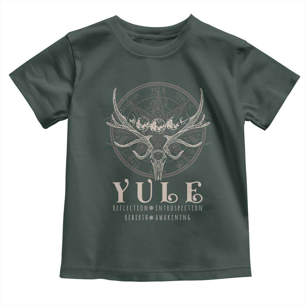 Yule Pagan Toddler T Shirt Reflection Instrospection Rebirth Awakening