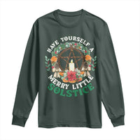 Have Yourself A Merry Little Solstice Long Sleeve Shirt Pagan Pentagram Christmas Wreath