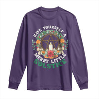 Have Yourself A Merry Little Solstice Long Sleeve Shirt Pagan Pentagram Christmas Wreath