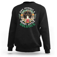 Have Yourself A Merry Little Solstice Sweatshirt Pagan Pentagram Christmas Wreath - Wonder Print Shop