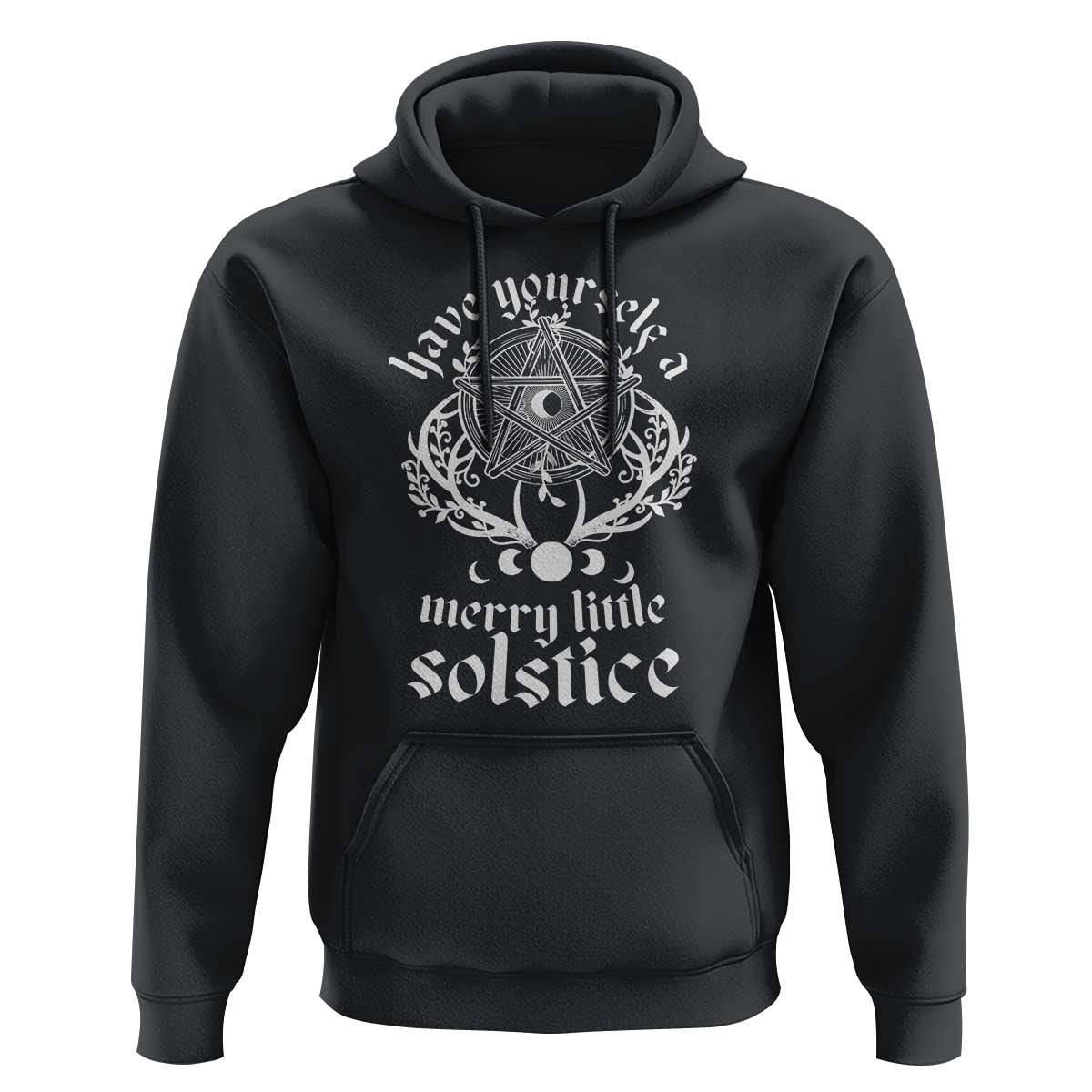 Yule Pagan Hoodie Have Yourself A Merry Little Solstice Vintage Pentagram