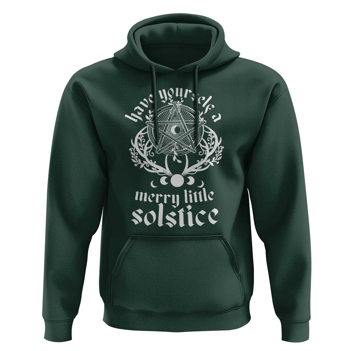 Yule Pagan Hoodie Have Yourself A Merry Little Solstice Vintage Pentagram