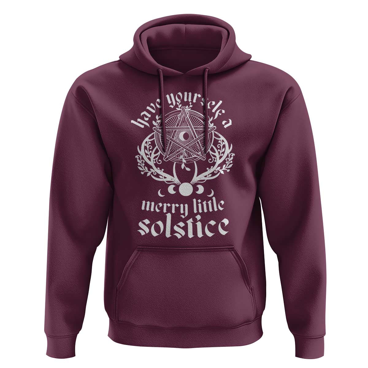 Yule Pagan Hoodie Have Yourself A Merry Little Solstice Vintage Pentagram