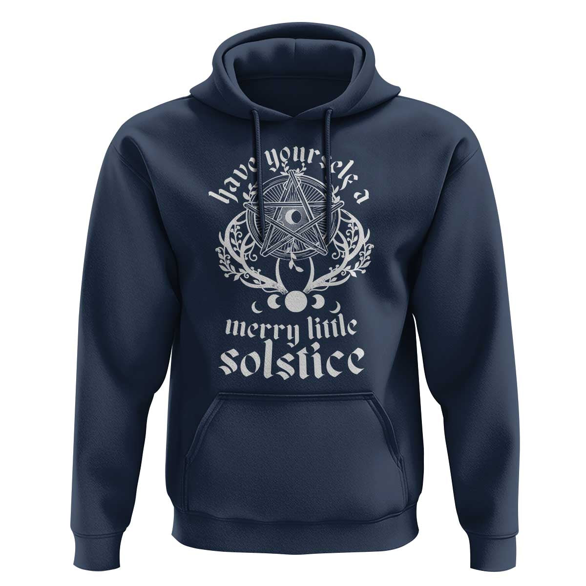 Yule Pagan Hoodie Have Yourself A Merry Little Solstice Vintage Pentagram