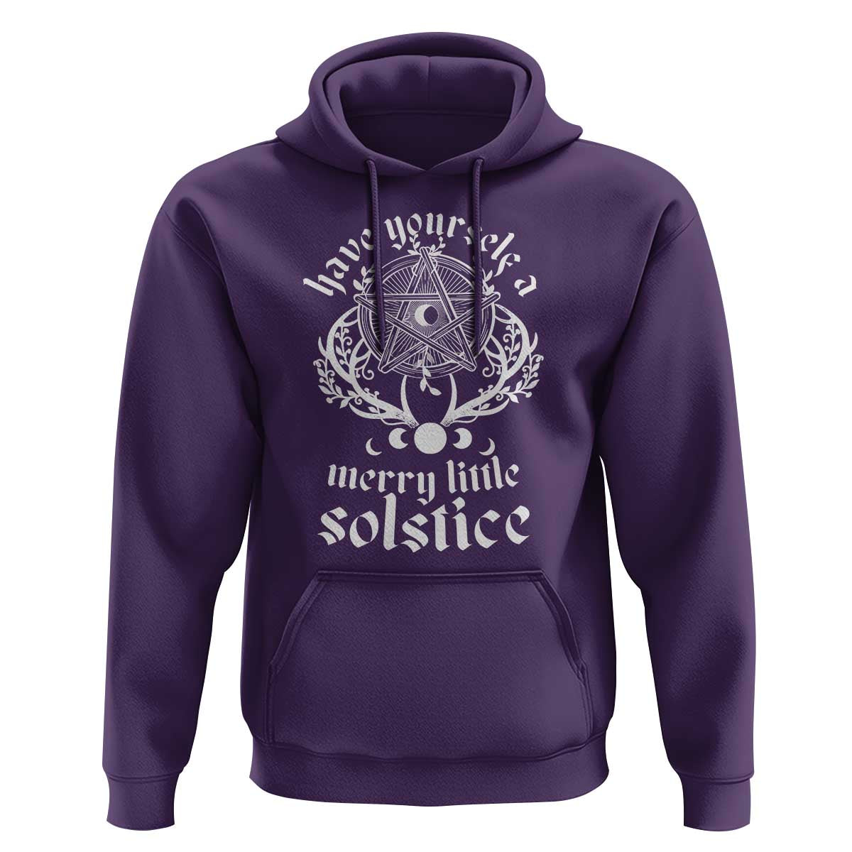 Yule Pagan Hoodie Have Yourself A Merry Little Solstice Vintage Pentagram