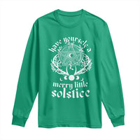 Yule Pagan Long Sleeve Shirt Have Yourself A Merry Little Solstice Vintage Pentagram