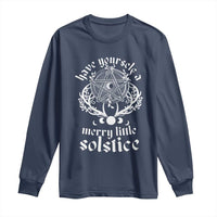 Yule Pagan Long Sleeve Shirt Have Yourself A Merry Little Solstice Vintage Pentagram
