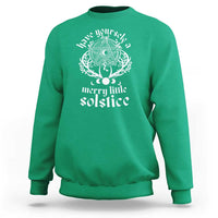 Yule Pagan Sweatshirt Have Yourself A Merry Little Solstice Vintage Pentagram - Wonder Print Shop