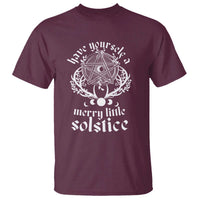 Yule Pagan T Shirt Have Yourself A Merry Little Solstice Vintage Pentagram - Wonder Print Shop