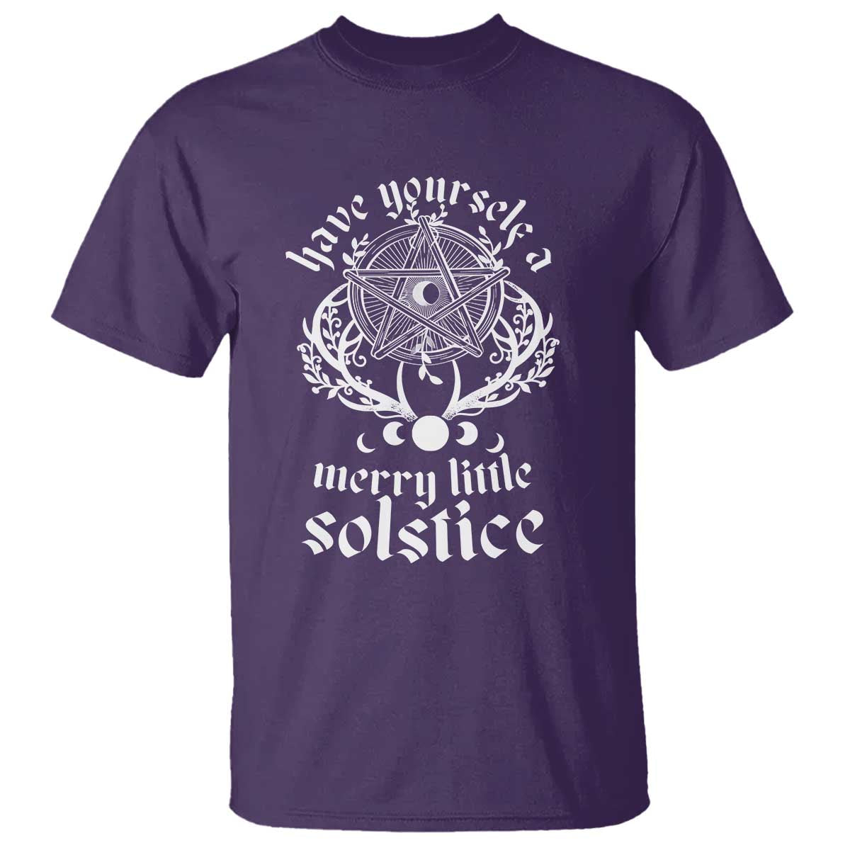 Yule Pagan T Shirt Have Yourself A Merry Little Solstice Vintage Pentagram - Wonder Print Shop