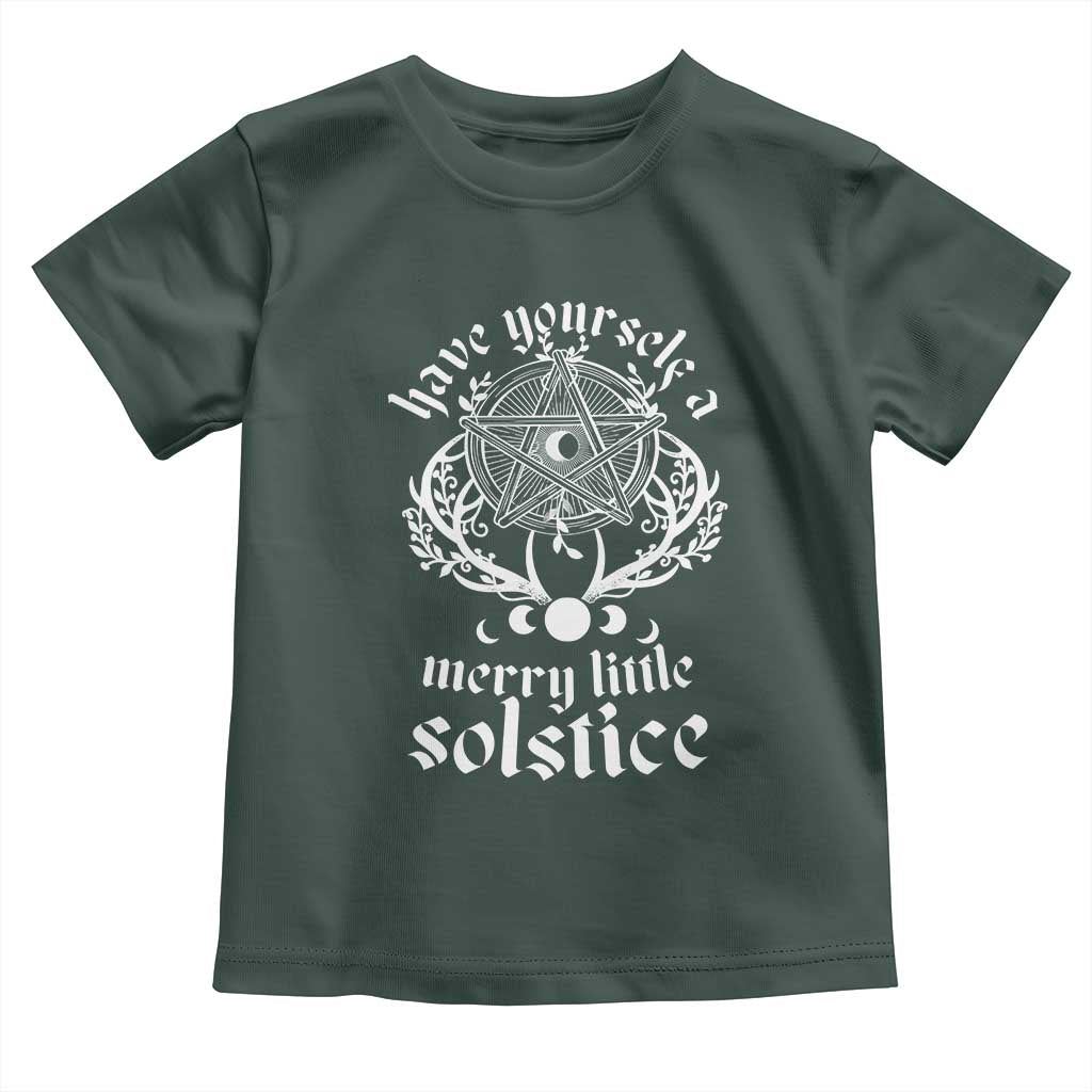 Yule Pagan Toddler T Shirt Have Yourself A Merry Little Solstice Vintage Pentagram