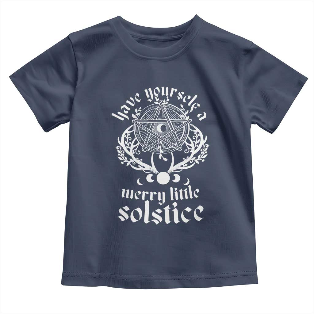 Yule Pagan Toddler T Shirt Have Yourself A Merry Little Solstice Vintage Pentagram