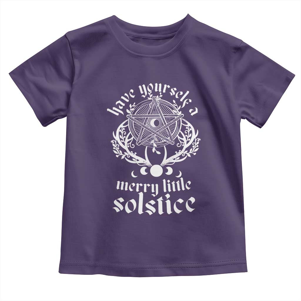 Yule Pagan Toddler T Shirt Have Yourself A Merry Little Solstice Vintage Pentagram