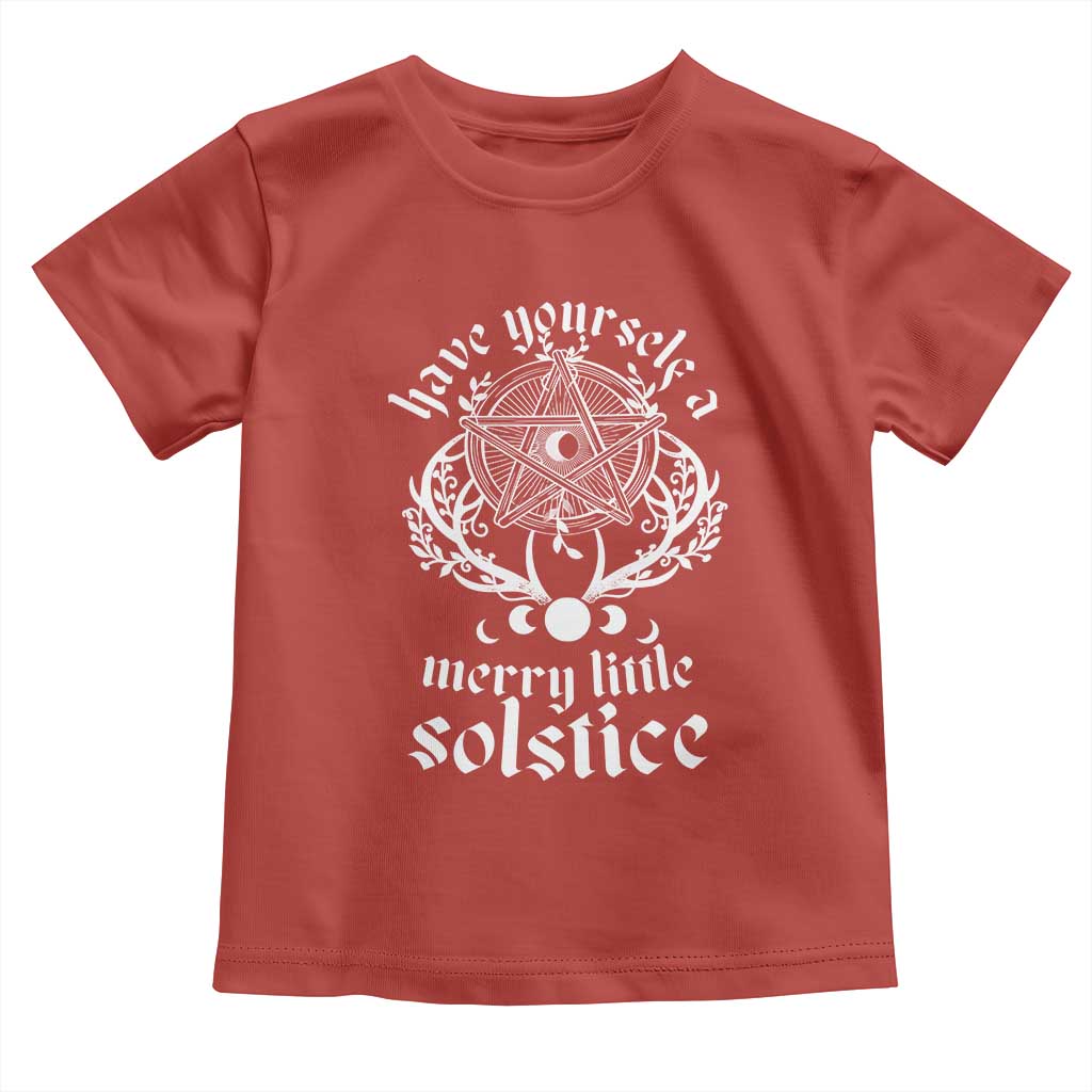 Yule Pagan Toddler T Shirt Have Yourself A Merry Little Solstice Vintage Pentagram
