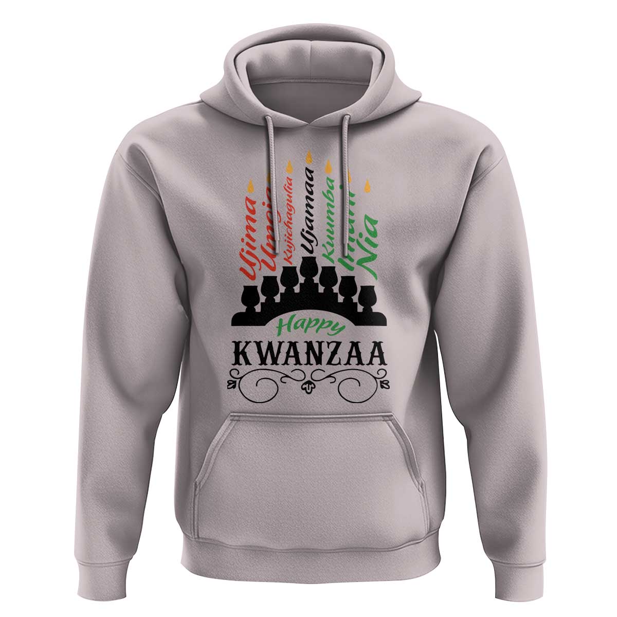 Happy Kwanzaa The 7 Principles African Nguzo Saba Kinara Candles Hoodie