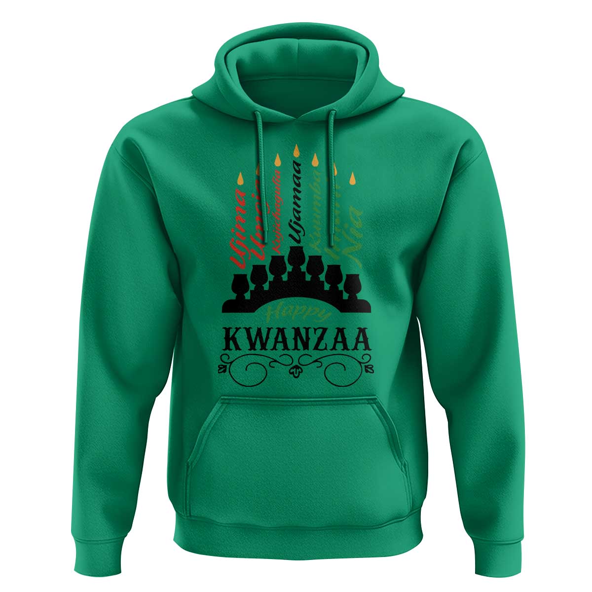Happy Kwanzaa The 7 Principles African Nguzo Saba Kinara Candles Hoodie