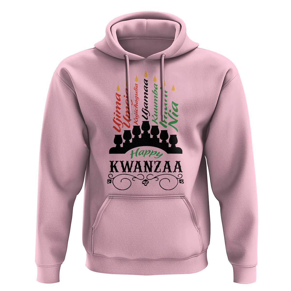 Happy Kwanzaa The 7 Principles African Nguzo Saba Kinara Candles Hoodie
