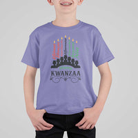 Happy Kwanzaa The 7 Principles African Nguzo Saba Kinara Candles T Shirt For Kid - Wonder Print Shop