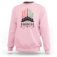 Happy Kwanzaa The 7 Principles African Nguzo Saba Kinara Candles Sweatshirt - Wonder Print Shop