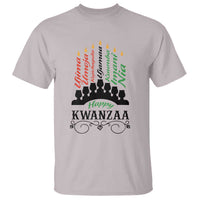 Happy Kwanzaa The 7 Principles African Nguzo Saba Kinara Candles T Shirt - Wonder Print Shop