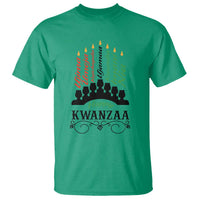 Happy Kwanzaa The 7 Principles African Nguzo Saba Kinara Candles T Shirt - Wonder Print Shop