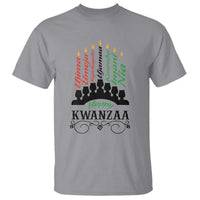 Happy Kwanzaa The 7 Principles African Nguzo Saba Kinara Candles T Shirt - Wonder Print Shop