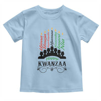 Happy Kwanzaa The 7 Principles African Nguzo Saba Kinara Candles Toddler T Shirt
