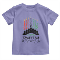 Happy Kwanzaa The 7 Principles African Nguzo Saba Kinara Candles Toddler T Shirt
