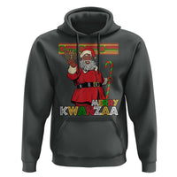 Funny Merry Kwanzaa Christmas Hoodie African American Black Santa Kinara Candles