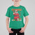Funny Merry Kwanzaa Christmas T Shirt For Kid African American Black Santa Kinara Candles - Wonder Print Shop