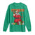 Funny Merry Kwanzaa Christmas Long Sleeve Shirt African American Black Santa Kinara Candles