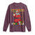 Funny Merry Kwanzaa Christmas Long Sleeve Shirt African American Black Santa Kinara Candles