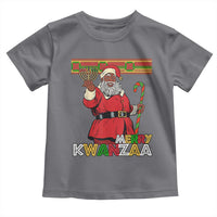 Funny Merry Kwanzaa Christmas Toddler T Shirt African American Black Santa Kinara Candles