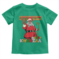 Funny Merry Kwanzaa Christmas Toddler T Shirt African American Black Santa Kinara Candles