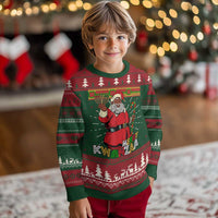 Funny Merry Kwanzaa Xmas Ugly Christmas Sweater African American Black Santa Kinara Candles - Wonder Print Shop