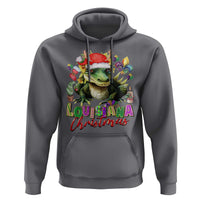Funny Cajun Louisiana Christmas Santa's Alligator Hoodie