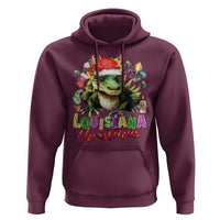 Funny Cajun Louisiana Christmas Santa's Alligator Hoodie