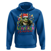 Funny Cajun Louisiana Christmas Santa's Alligator Hoodie