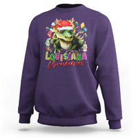 Funny Cajun Louisiana Christmas Santa's Alligator Sweatshirt - Wonder Print Shop