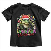 Funny Cajun Louisiana Christmas Santa's Alligator Toddler T Shirt
