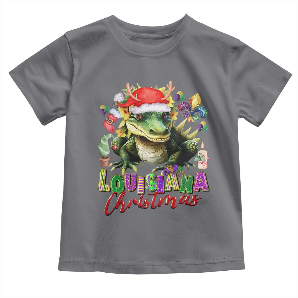 Funny Cajun Louisiana Christmas Santa's Alligator Toddler T Shirt