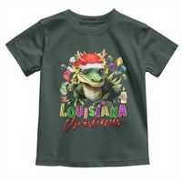 Funny Cajun Louisiana Christmas Santa's Alligator Toddler T Shirt