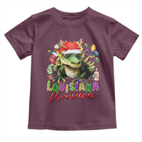 Funny Cajun Louisiana Christmas Santa's Alligator Toddler T Shirt